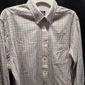 IZOD Advantage Performance Plaid Button Down Heritage Preppy Nautical Academic L